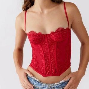 Red out from under urban outfitters corset